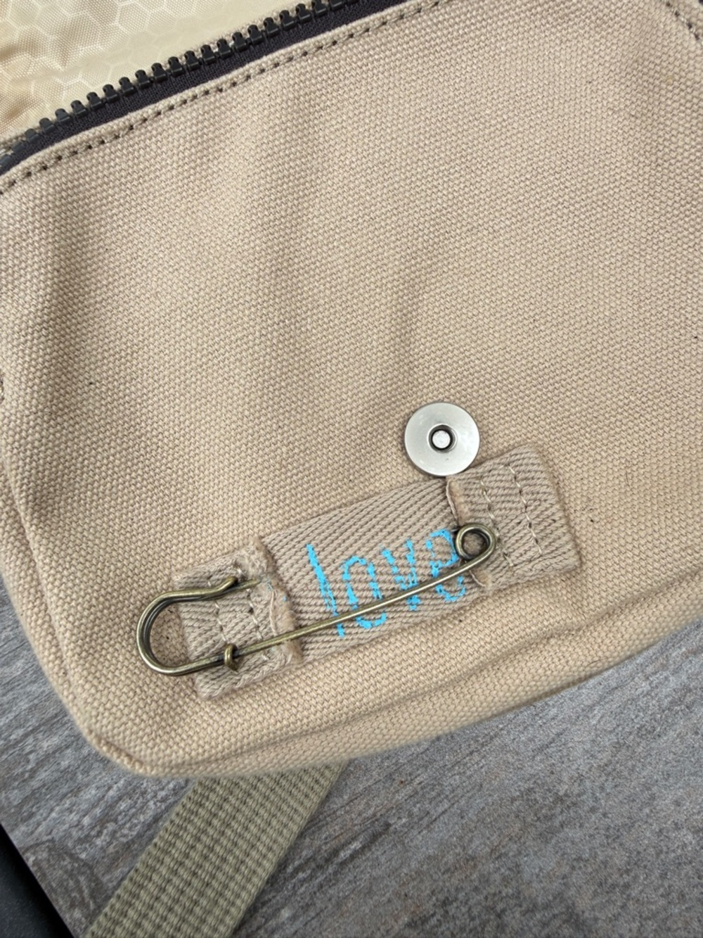 Canvas Crossbody Bag with Romantic Art - Picture 6 of 6